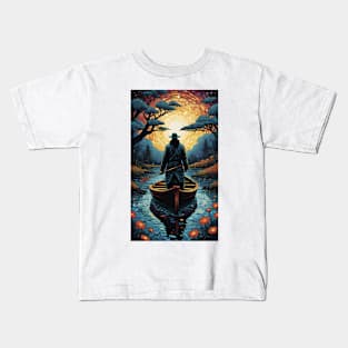 Starry Night Seascape: Van Gogh's Oceanic Reverie Kids T-Shirt